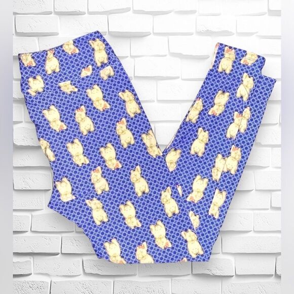 Lularoe tall&curvy Leggings • Frenchies With Bows • Unicorn Collection • NWOT - Picture 1 of 14